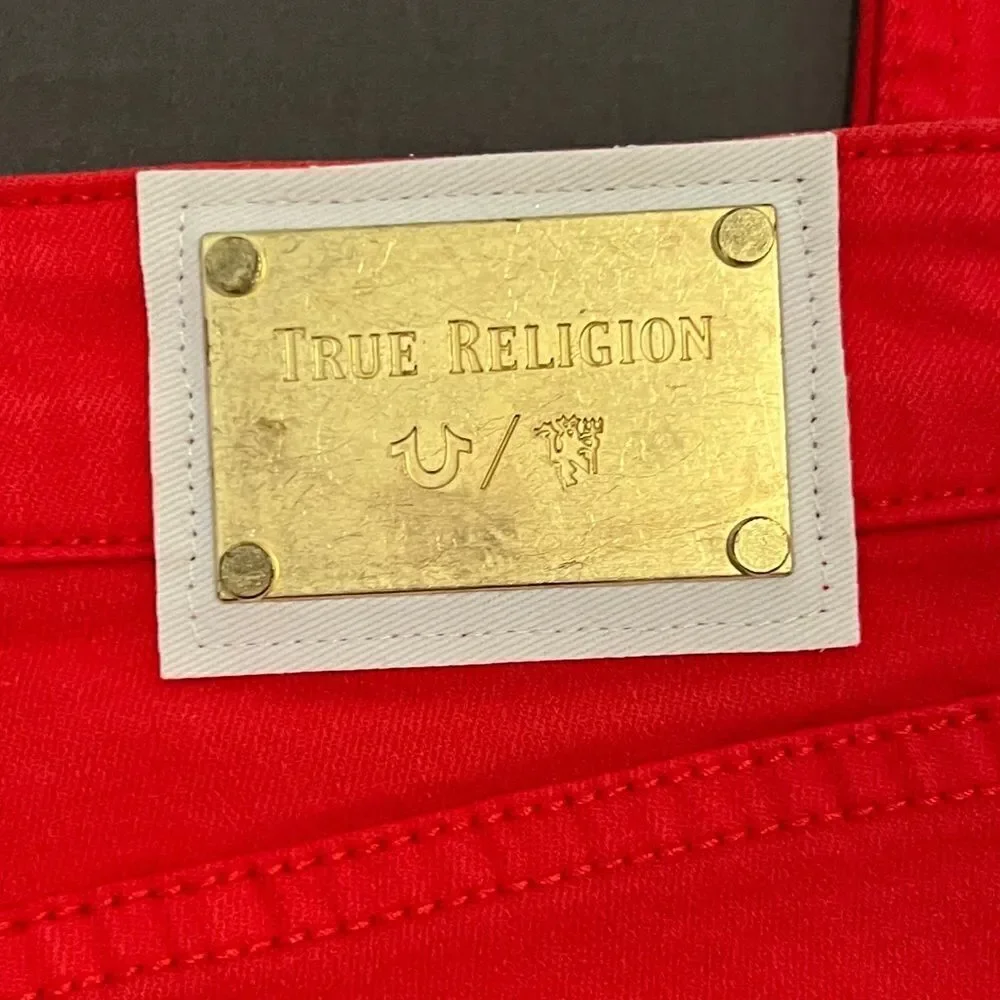 True Religion Manchester United Skinnys, Size 26